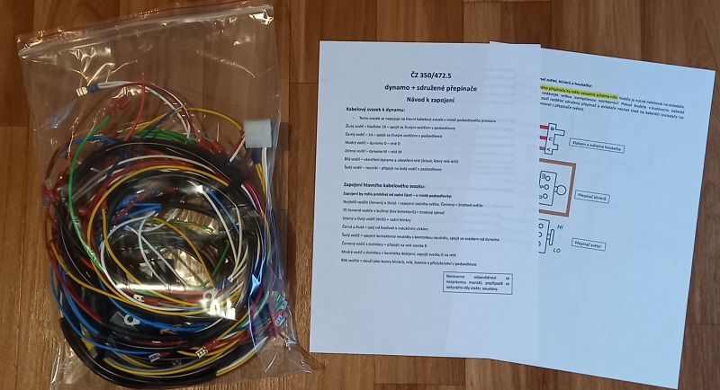 kabeláž ČZ 350/472.5 dynamo (6V)