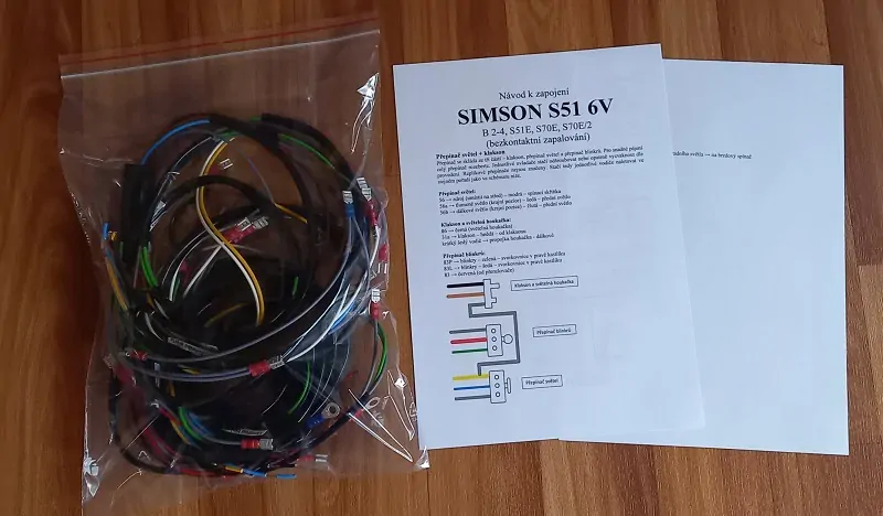 kabeláž SIMSON S51 6V