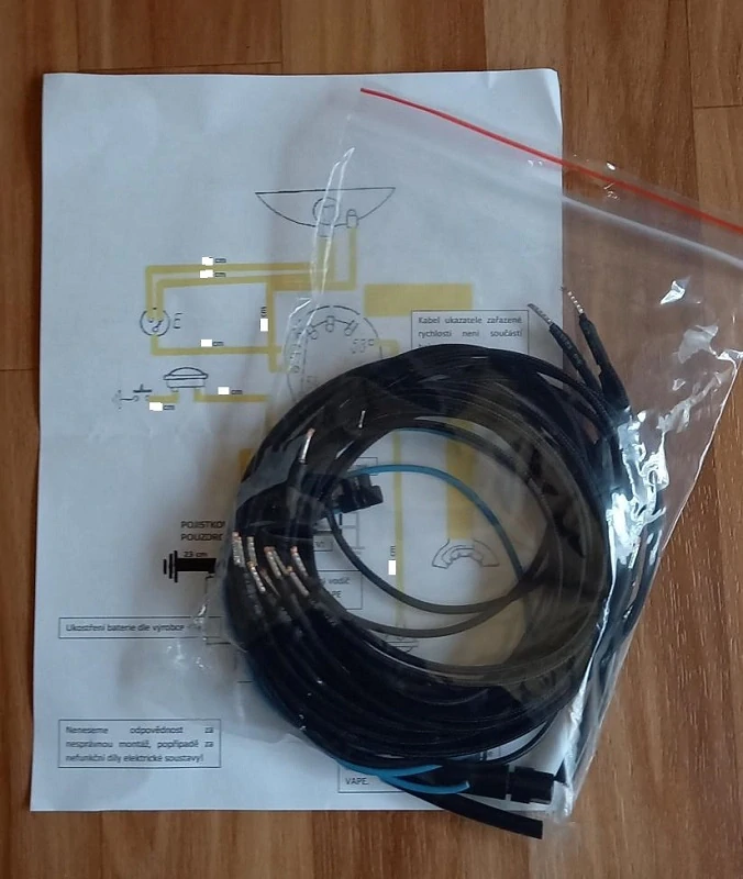 kabeláž OGAR 350/12 + 250/11 FJ pro VAPE - černý opletený vodič