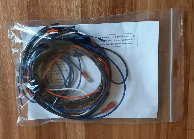 kabeláž JAWA 50/05 verze pro tlumivku