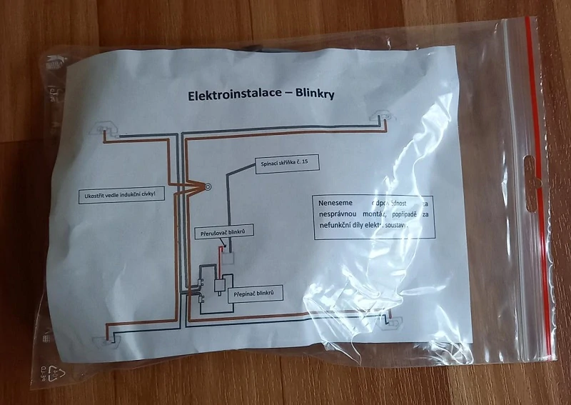 kabeláž pro blinkry