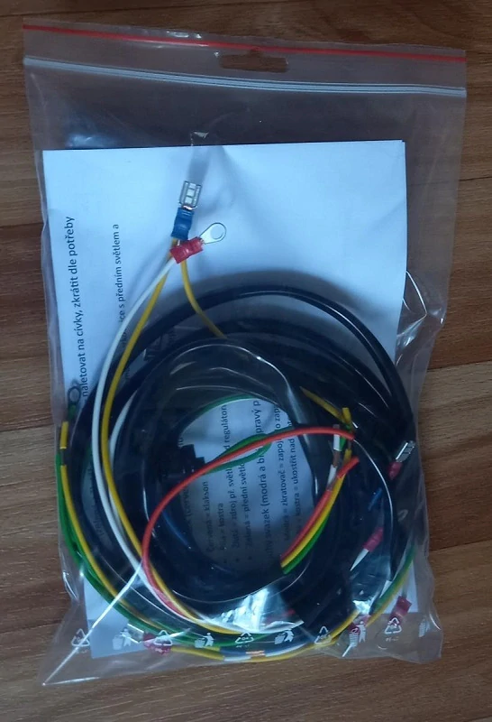 kabeláž MANET KORÁDO 12V 40W a 50W (verze pro klakson a BEZ blinkrů)