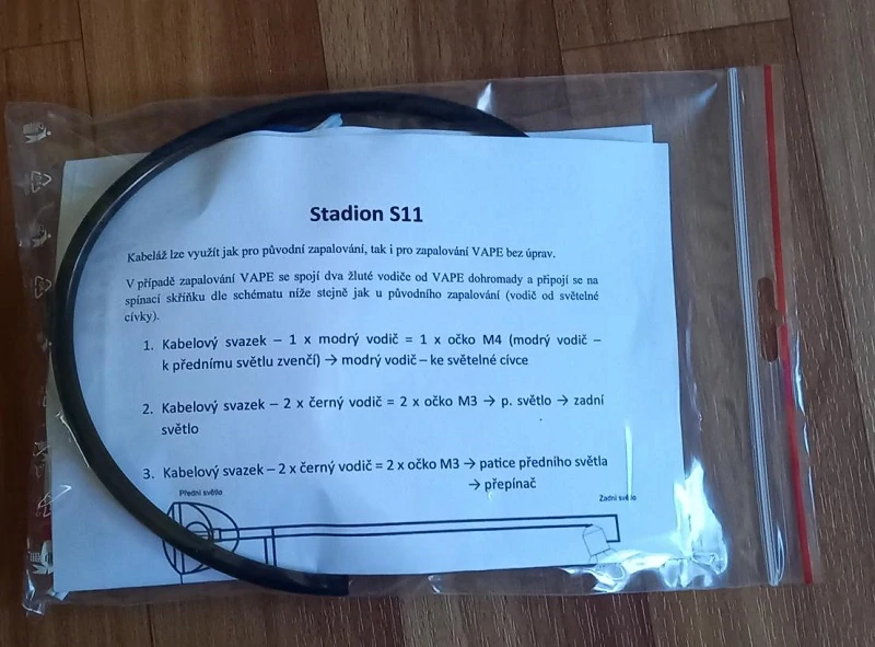 kabeláž Stadion S11 a S1