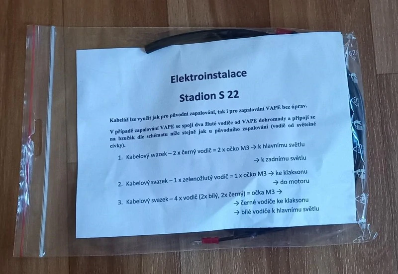 kabeláž Stadion S22 a S23