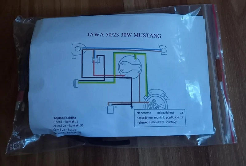 kabeláž JAWA 50/23 30W Mustang