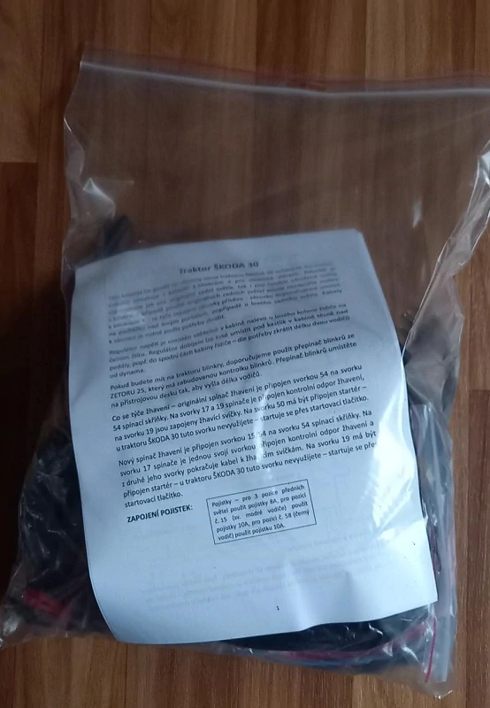 kabeláž traktor ŠKODA 30