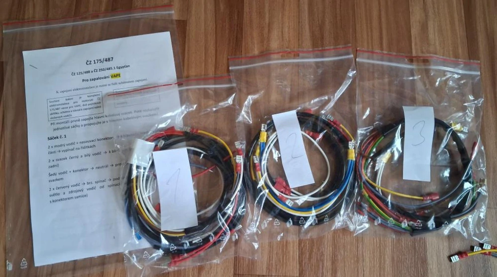 kabeláž ČZ 175/487, 125/488, 250/485.1 pro VAPE