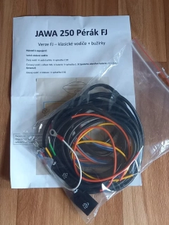 kabeláž JAWA 250 Pérák FJ dynamo - barevné kabely