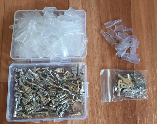 Fastony, zdířky a krytky 6,3mm - sada 200ks