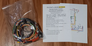 kabeláž ČZ 175/477 a 125/476 pro dynamo, krabičkové relé a bez blinkrů