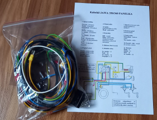 kabeláž JAWA 350/360 Panelka pro dynamo