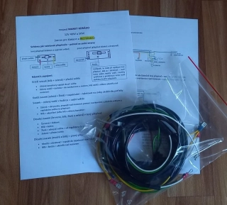 kabeláž MANET KORÁDO 12V 40W a 50W (verze pro klakson a BEZ blinkrů)