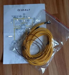 kabeláž ČZ 125 B a T - opletený žlutý vodič