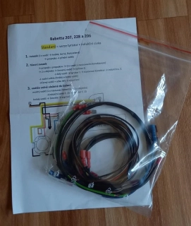 kabeláž Babetta 207, 228 a 206 Standard
