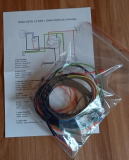 kabeláž JAWA 50/20,21 20W + JAWA 50/05 bez tlumivky
